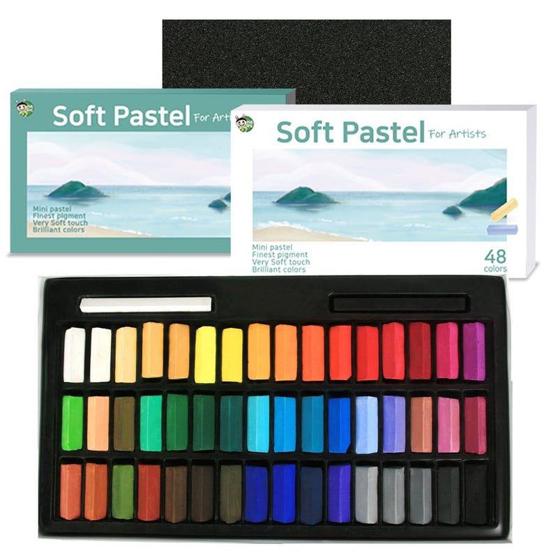 Hashi HA SHI Soft Chalk Pastels, 48 colors with additional 2pcs, Non Toxic Art Supplies, Drawing Media for Artist Stick Pastel for Professional, Beauty Nail Art, Pan Chalk Pastels - Image 4